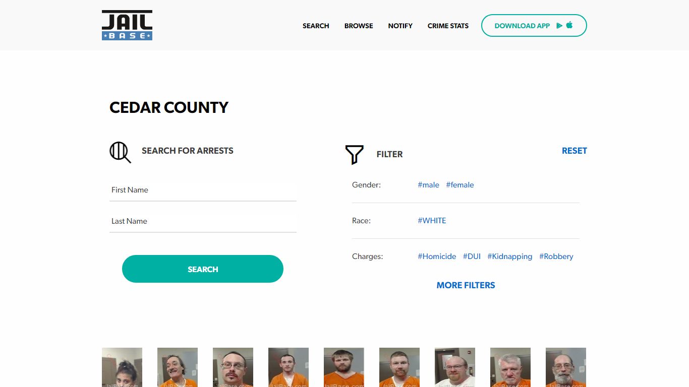 Cedar County Jail Inmate Search and Mugshots | JailBase